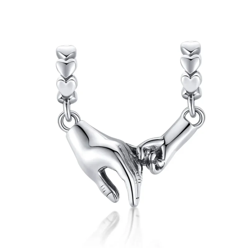 (image for) Pandora Style Silver Spacer Charm, Hand In Hand - SCC1700 - Product Image