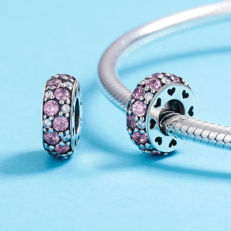 (image for) Pandora Style Silver Spacer Charm, Heart - SCC635 - View 4