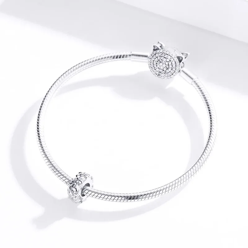 (image for) Pandora Style Silver Spacer Charm, Ladybug - BSC112 - View 2