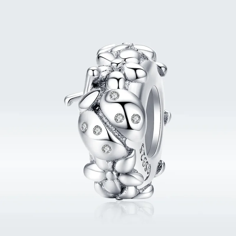 (image for) Pandora Style Silver Spacer Charm, Ladybug - BSC112 - Product Image