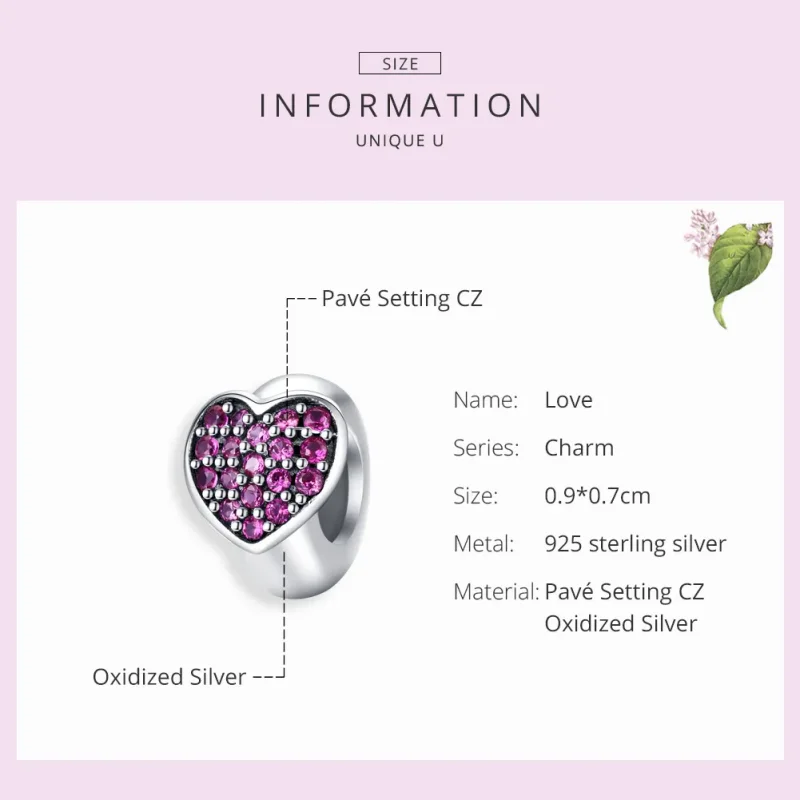 (image for) Pandora Style Silver Spacer Charm, Love - SCC1336 - View 7