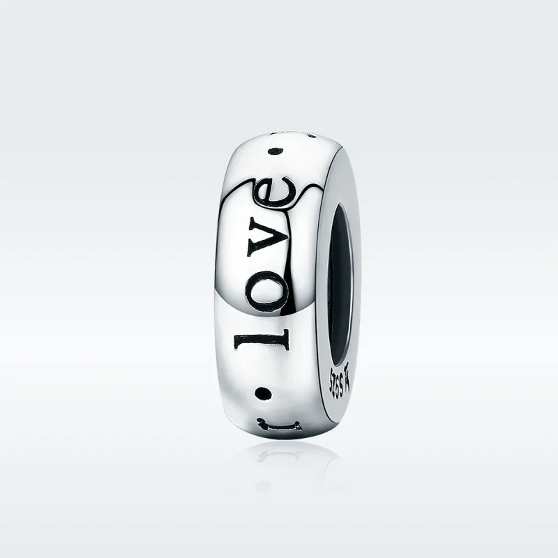 (image for) Pandora Style Silver Spacer Charm, Love You Forever - SCC595 - View 2