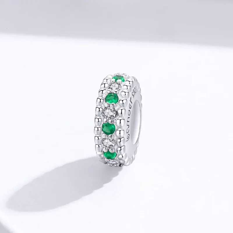 (image for) Pandora Style Silver Spacer Charm, Retro - BSC185 - View 2