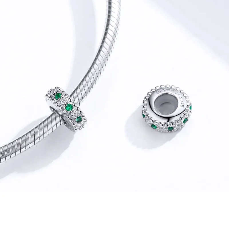 (image for) Pandora Style Silver Spacer Charm, Retro - BSC185 - View 4