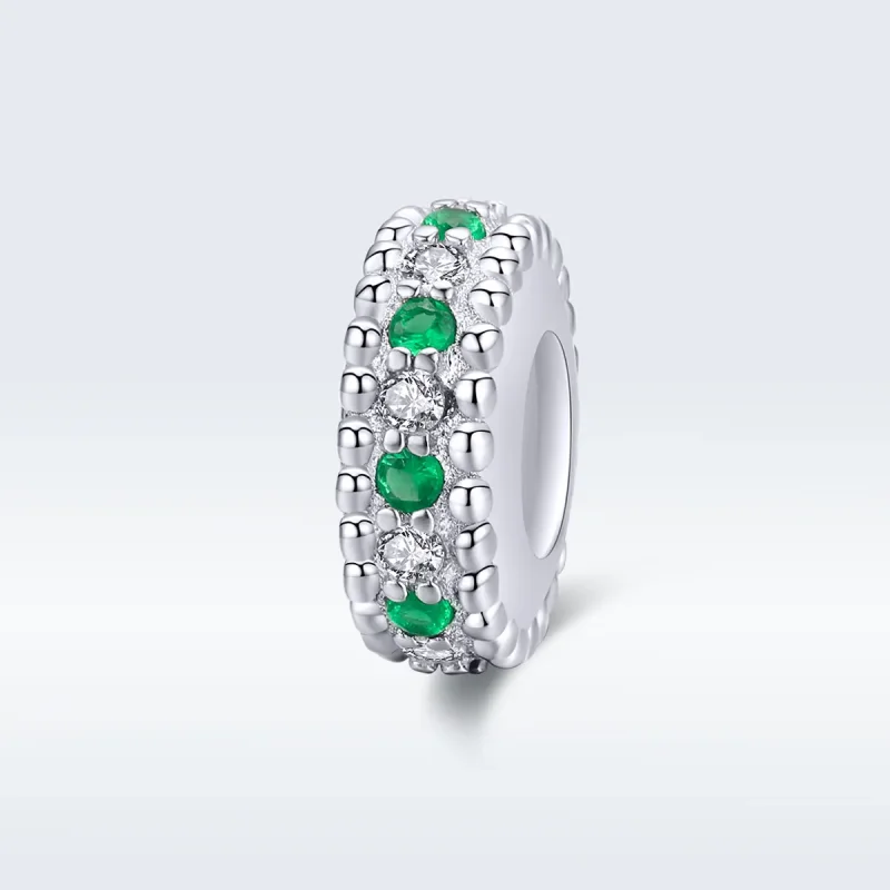 (image for) Pandora Style Silver Spacer Charm, Retro - BSC185 - View 5