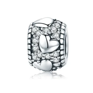 (image for) Pandora Style Silver Spacer Charm, Shine In My Heart - SCC798