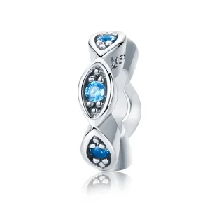 (image for) Pandora Style Silver Spacer Charm, Shining Eyes - SCC513