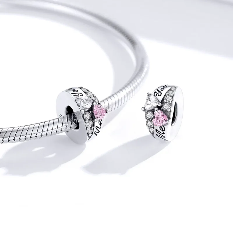 (image for) Pandora Style Silver Spacer Charm, Sweet Heart - BSC283 - View 3