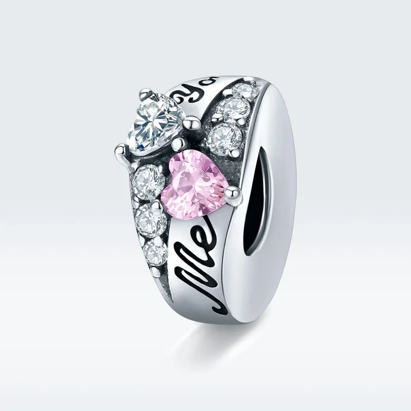 (image for) Pandora Style Silver Spacer Charm, Sweet Heart - BSC283 - View 5