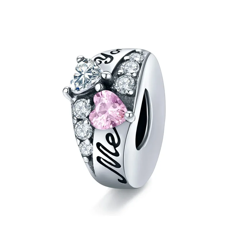 (image for) Pandora Style Silver Spacer Charm, Sweet Heart - BSC283 - Product Image