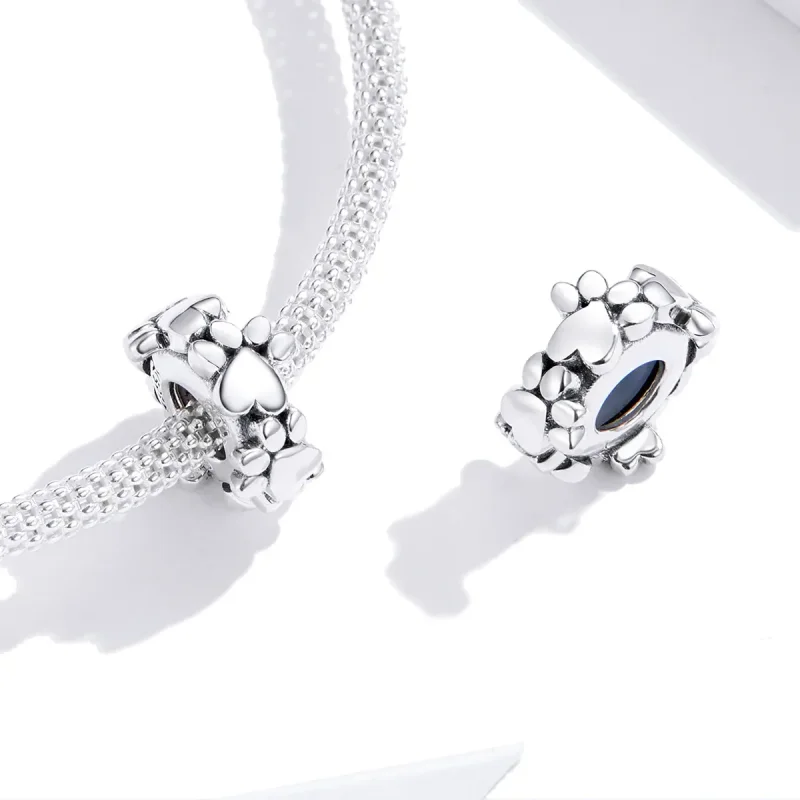 (image for) Pandora Style Silver Spacer Charm, Sweet Hearts - SCC1504 - View 3