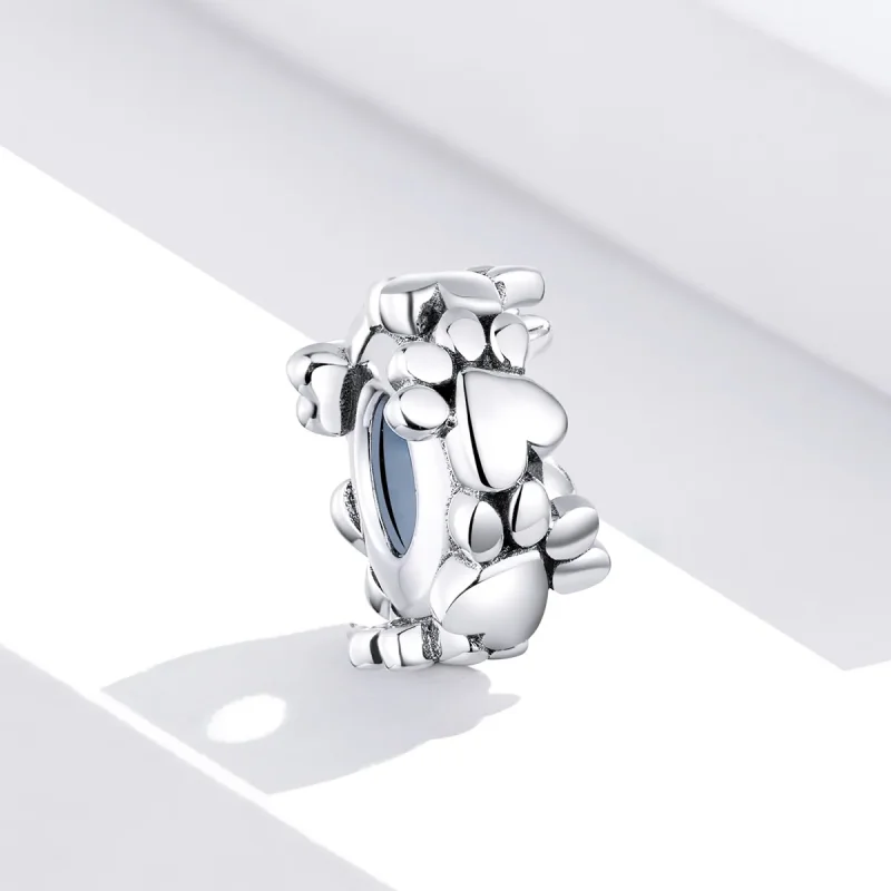 (image for) Pandora Style Silver Spacer Charm, Sweet Hearts - SCC1504 - View 4