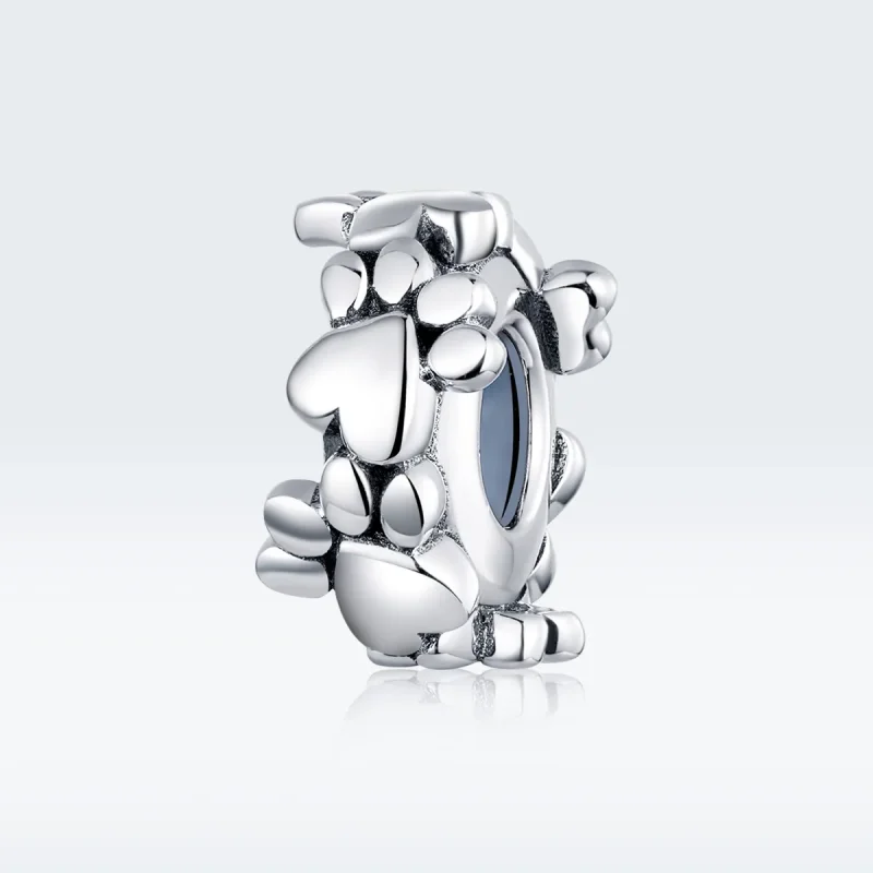 (image for) Pandora Style Silver Spacer Charm, Sweet Hearts - SCC1504 - View 5