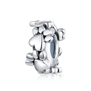 (image for) Pandora Style Silver Spacer Charm, Sweet Hearts - SCC1504