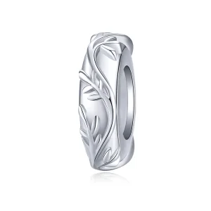 (image for) Pandora Style Silver Spacer Charm, Vine Leaf - BSC142