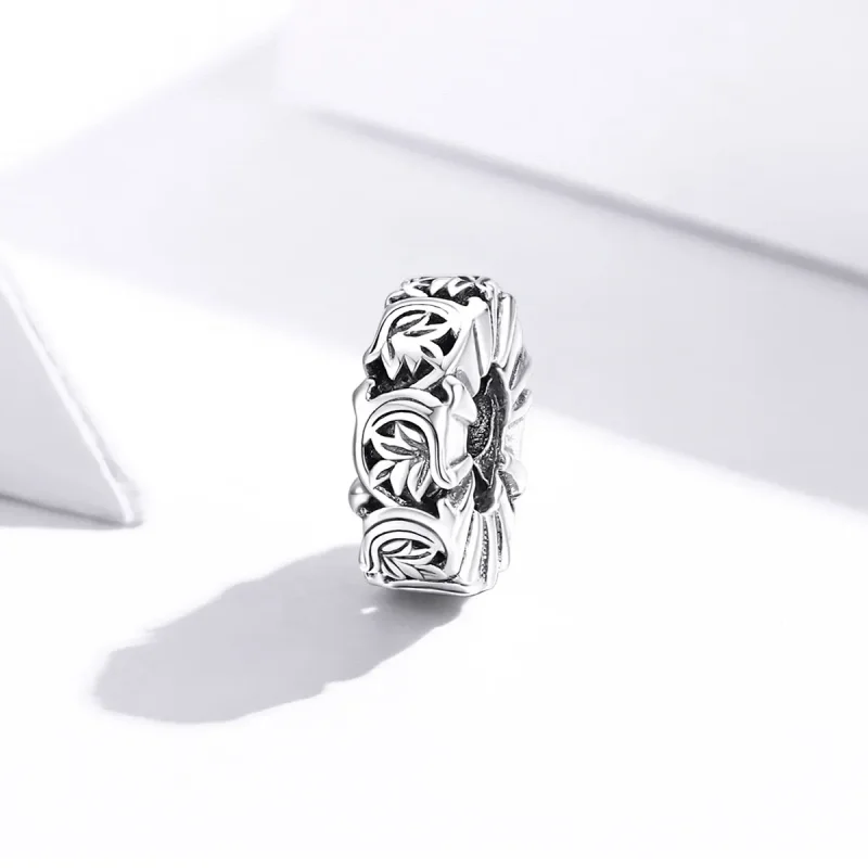 (image for) Pandora Style Silver Spacer Charm, Vintage Vines - SCC1601 - View 2