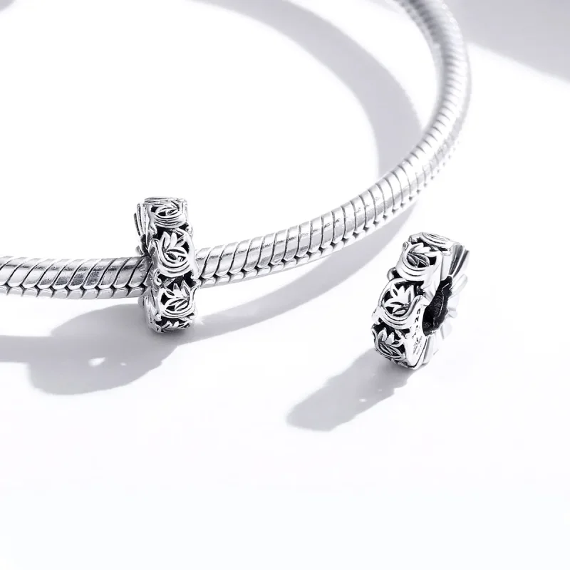 (image for) Pandora Style Silver Spacer Charm, Vintage Vines - SCC1601 - View 4