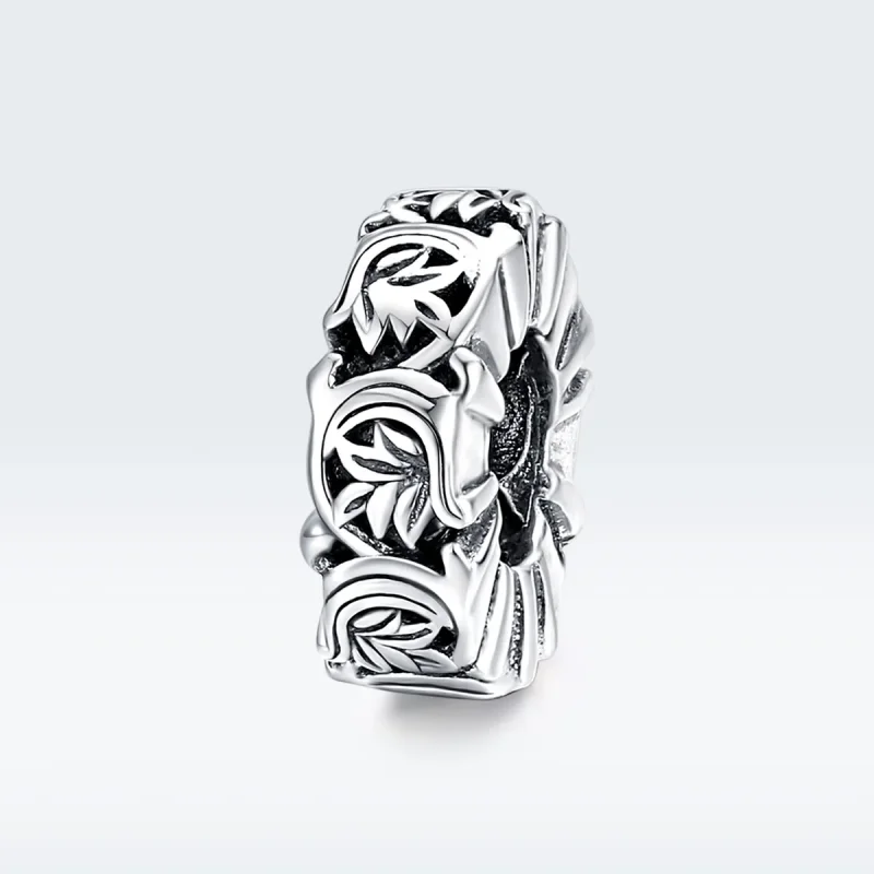 (image for) Pandora Style Silver Spacer Charm, Vintage Vines - SCC1601 - View 5