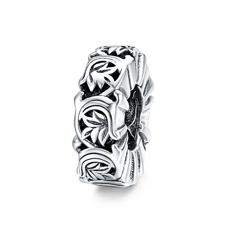(image for) Pandora Style Silver Spacer Charm, Vintage Vines - SCC1601 - Product Image