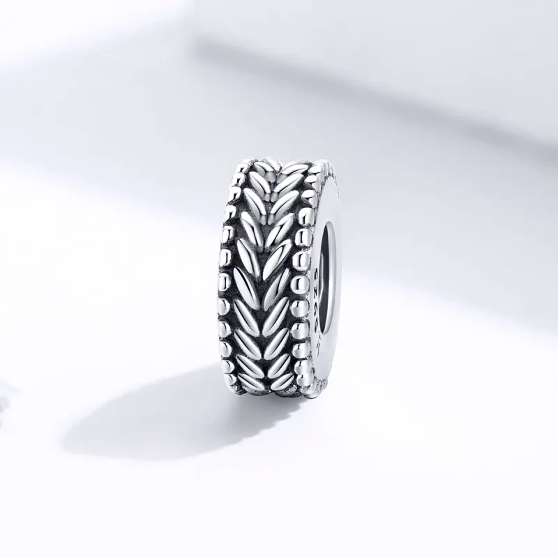 (image for) Pandora Style Silver Spacer Charm, Wheet - SCC1452 - View 2