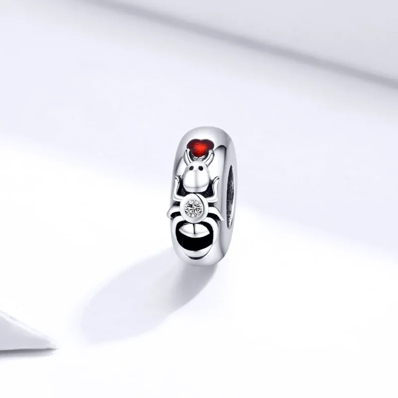 (image for) Pandora Style Spacer Charm, Ant, Red Enamel - SCC1482 - View 2