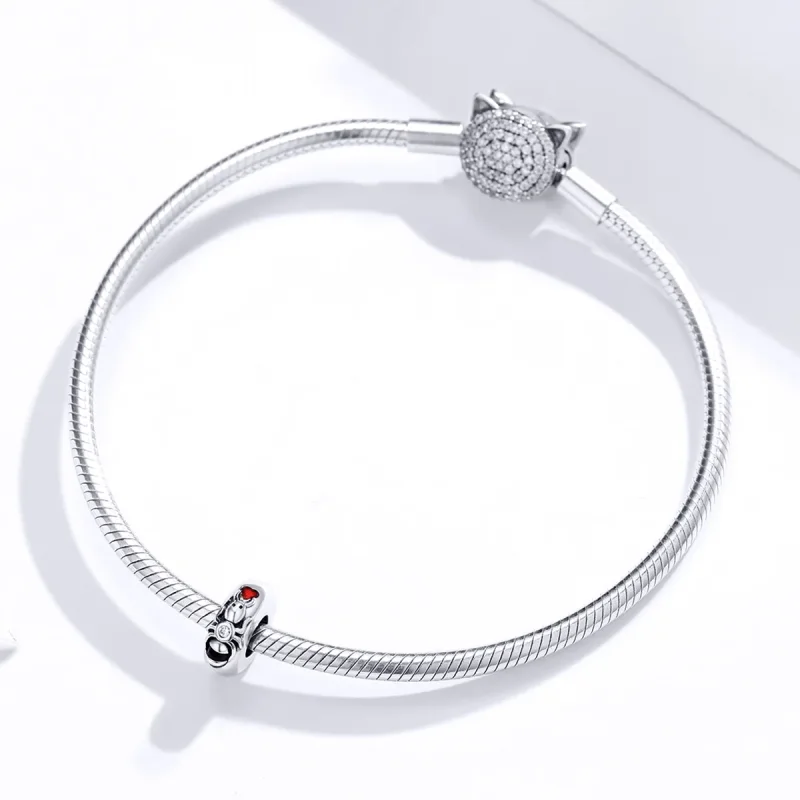 (image for) Pandora Style Spacer Charm, Ant, Red Enamel - SCC1482 - View 3