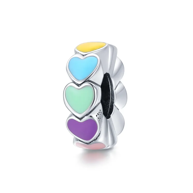 (image for) Pandora Style Spacer Charm, Candy Honey Love, Multicolor Enamel - SCC1838 - Product Image