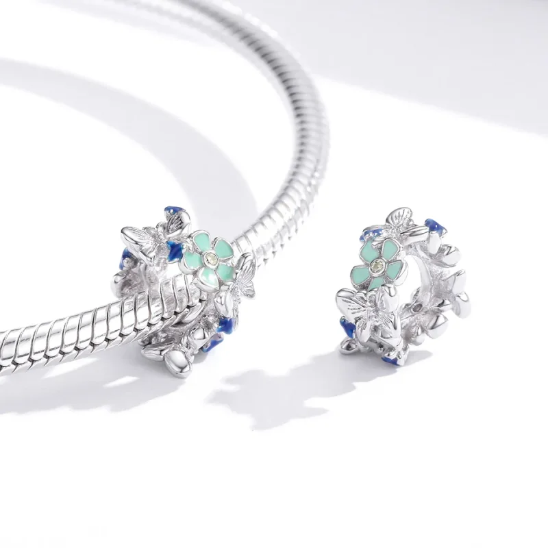 (image for) Pandora Style Spacer Charm, Colorful Garden, Multicolor Enamel - BSC288 - View 4