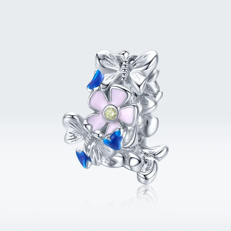 (image for) Pandora Style Spacer Charm, Colorful Garden, Multicolor Enamel - BSC288 - View 5