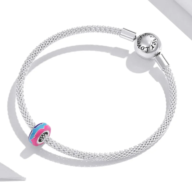 (image for) Pandora Style Spacer Charm, Cyberpunk - Dazzling Beads, Multicolor Enamel - SCC1 - View 3