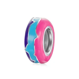 (image for) Pandora Style Spacer Charm, Cyberpunk - Dazzling Beads, Multicolor Enamel - SCC1843