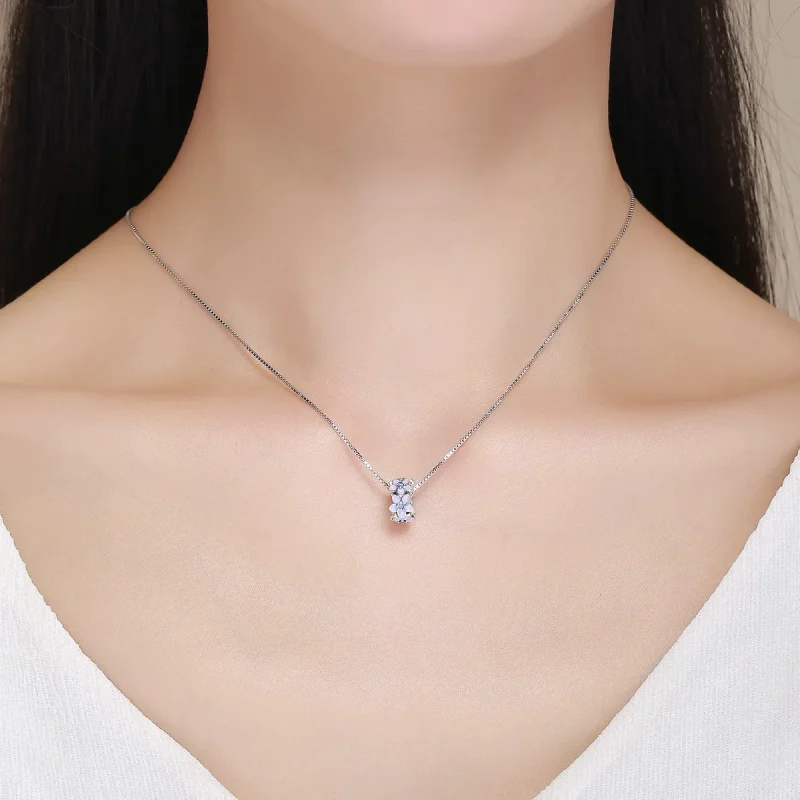 (image for) Pandora Style Spacer Charm, Purple Flowers, Multicolor Enamel - SCC601 - View 6