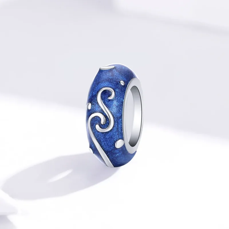 (image for) Pandora Style Spacer Charm, Star Glow, Blue Enamel - SCC1388 - View 2