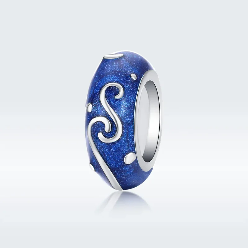 (image for) Pandora Style Spacer Charm, Star Glow, Blue Enamel - SCC1388 - Product Image