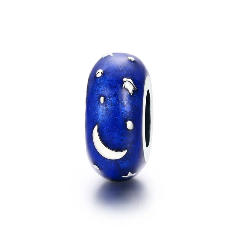 (image for) Pandora Style Spacer Charm, Starry Sky, Blue Enamel - SCC599 - Product Image