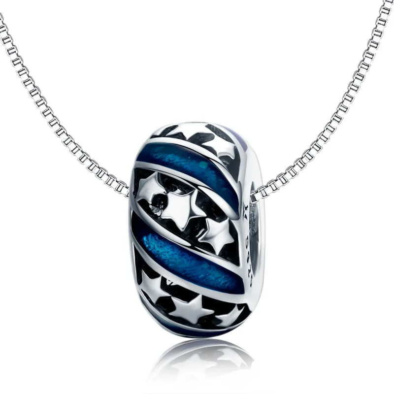 (image for) Pandora Style Spacer Charm, The Shining Star River, Blue Enamel - SCC636 - View 7