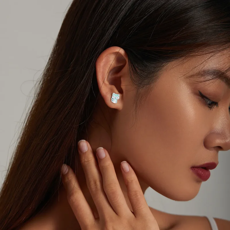 (image for) PANDORA Style Baby Raccoon Stud Earrings - SCE1279 - View 5