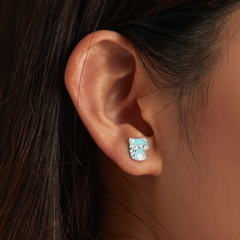 (image for) PANDORA Style Baby Raccoon Stud Earrings - SCE1279 - View 6