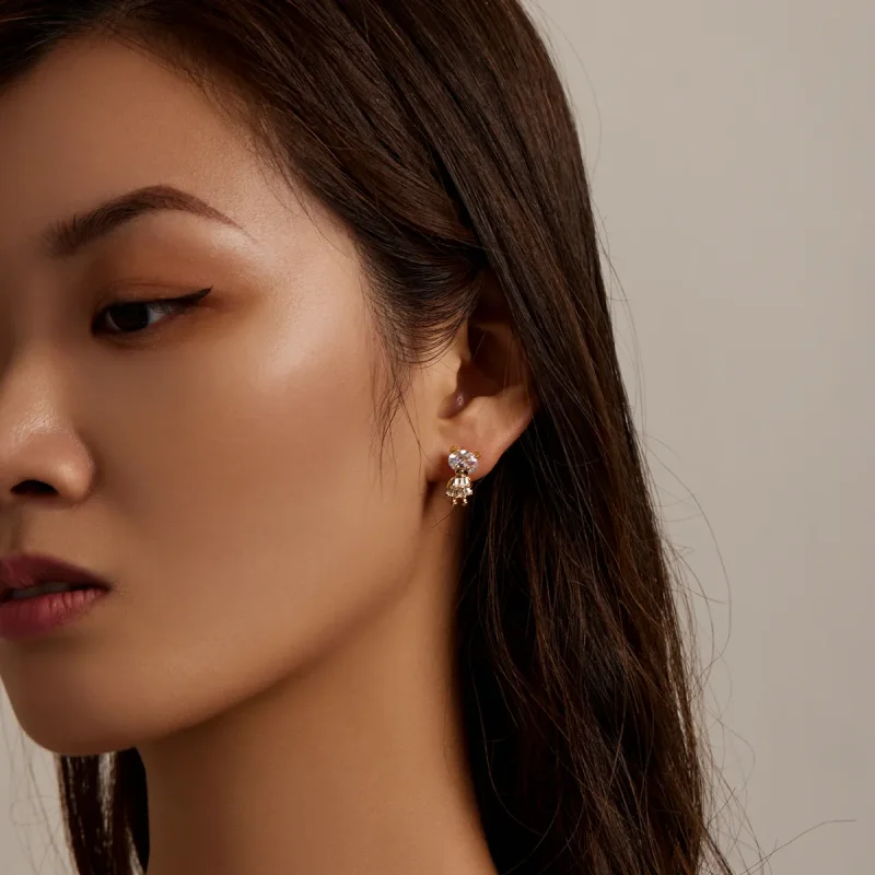 (image for) PANDORA Style Bear Girl Stud Earrings - BSE540 - View 6