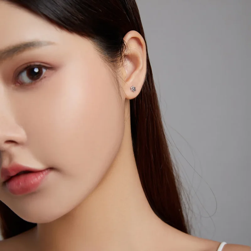 (image for) PANDORA Style Beautiful Snowflakes Stud Earrings - BSE529 - View 7