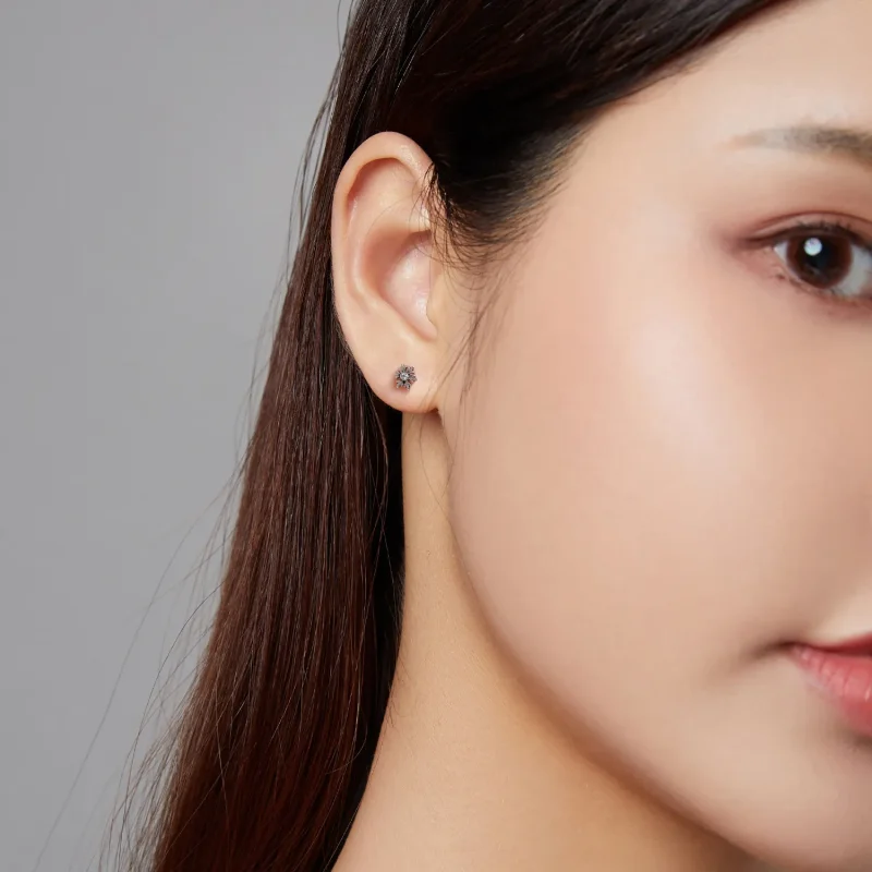 (image for) PANDORA Style Beautiful Snowflakes Stud Earrings - BSE529 - View 8