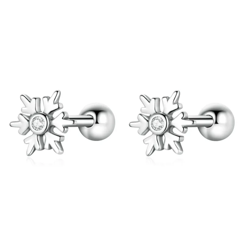 (image for) PANDORA Style Beautiful Snowflakes Stud Earrings - BSE529 - Product Image