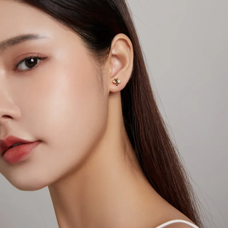 (image for) PANDORA Style Bee Stud Earrings - SCE1182 - View 6