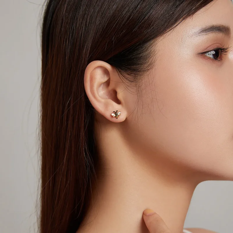 (image for) PANDORA Style Bee Stud Earrings - SCE1182 - View 7