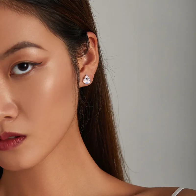 (image for) PANDORA Style Big Eyed Bird Stud Earrings - SCE1277 - View 6