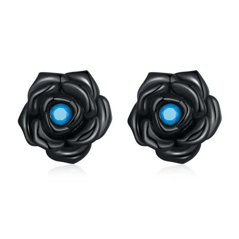 (image for) PANDORA Style Black Rose Stud Earrings - SCE1401 - Product Image