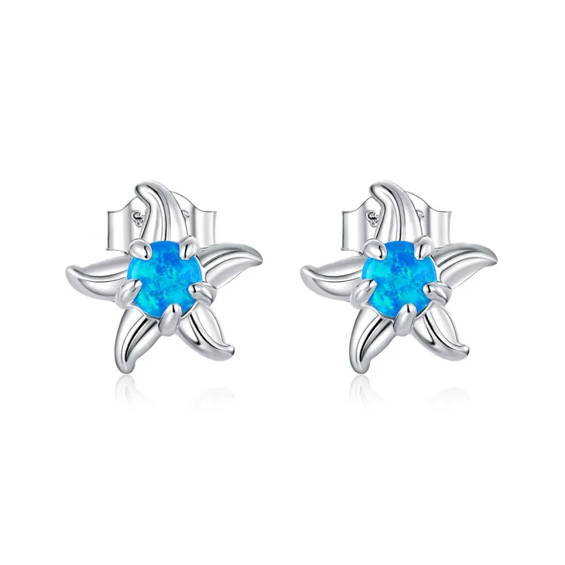 (image for) PANDORA Style Blue Starfish Stud Earrings - SCE886 - Product Image