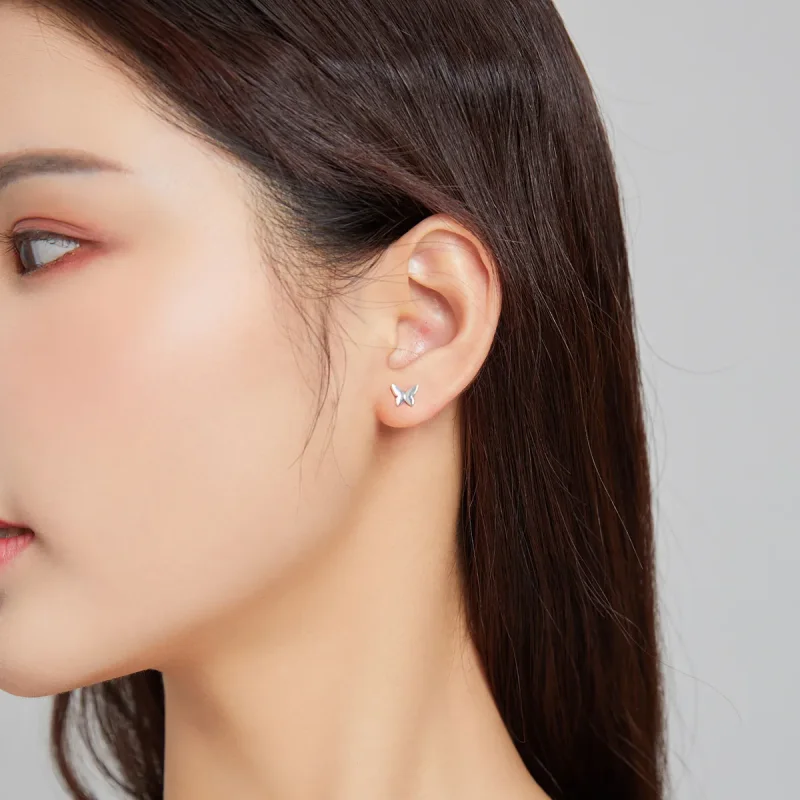 (image for) PANDORA Style Butterfly Love Stud Earrings - SCE1069 - View 3