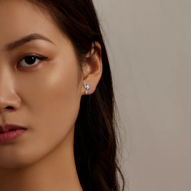 (image for) PANDORA Style Carnation Stud Earrings - SCE1347 - View 6