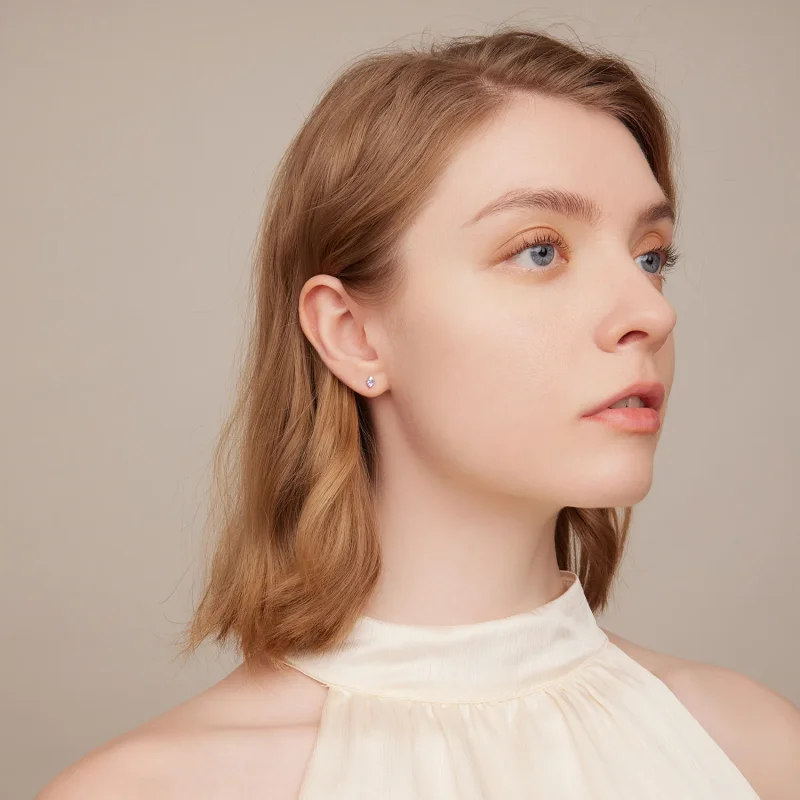 (image for) PANDORA Style Color Heart Candies Stud Earrings - SCE1464 - View 5